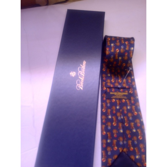 Brooks Brothers Bears On Balls Navy,Red Cirus Neck‎ Tie Orig Box 4in - Picture 6 of 6